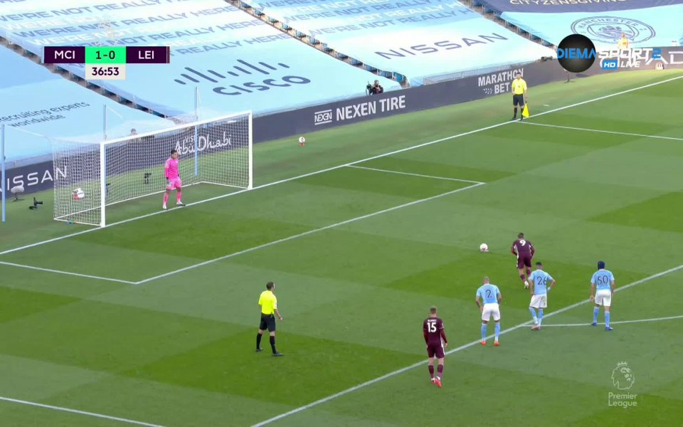 Варди от дузпа върна Лестър в мача с Ман Сити