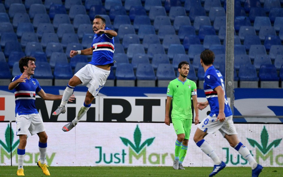 Сампдория се наложи с класическото 3:0 над Лацио в мач