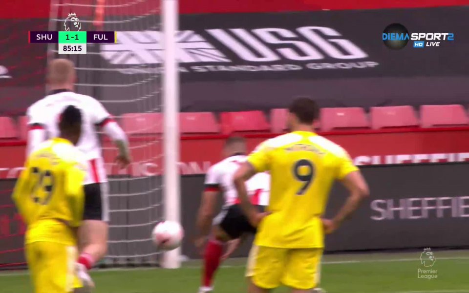 Тимът на Шефийлд Юнайтед стигна до изравняването срещу Фулъм след