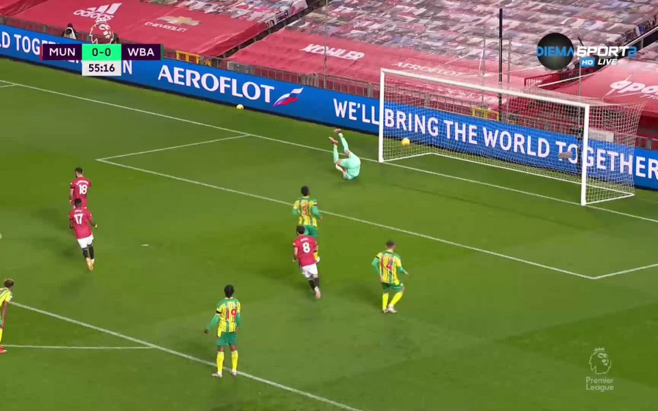 Манчестър Юнайтед поведе на Уест Бромич Албиън след точно изпълнена