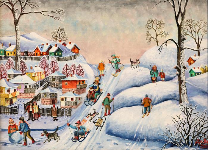 Зима на село Париж Димитър Вецин