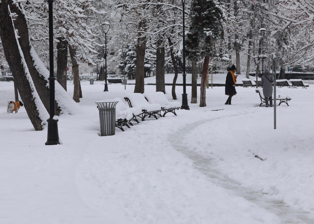 <p>Първи сняг в София за Андреевден</p>