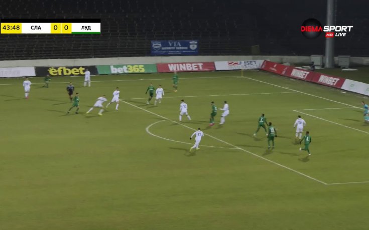 Славия - Лудогорец 0:0 /първо полувреме/