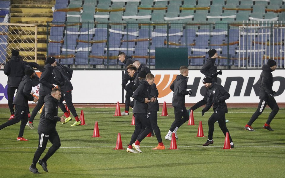 Тренировка на ЦСКА преди домакинството на Рома в Лига Европа, 09.12.2020 г.