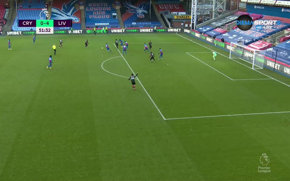 Рециталът на Ливърпул срещу Кристъл Палас продължи и в 52-ата