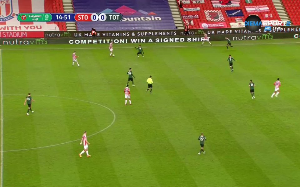 Отборът на Тотнъм води с 1:0 на Стоук Сити след