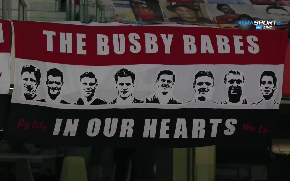 Преди началото на срещата между Манчестър Юнайтед и Евертън бе