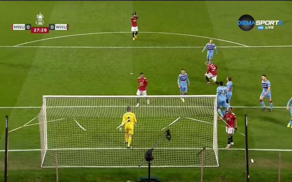 Манчестър Юнайтед - Уест Хям 0:0 /първо полувреме/ function showNative(obj)