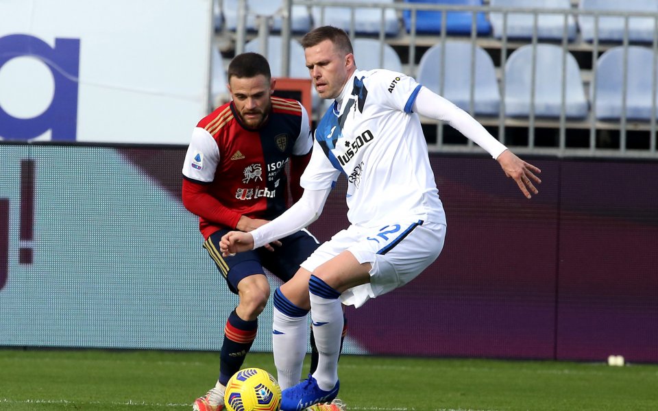 Аталанта постигна минимален успех при гостуването си на Каляри с