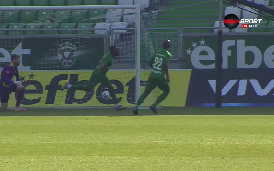 Бърнард Текпетей откри за Лудогорец срещу ЦСКА в 4-ата минута