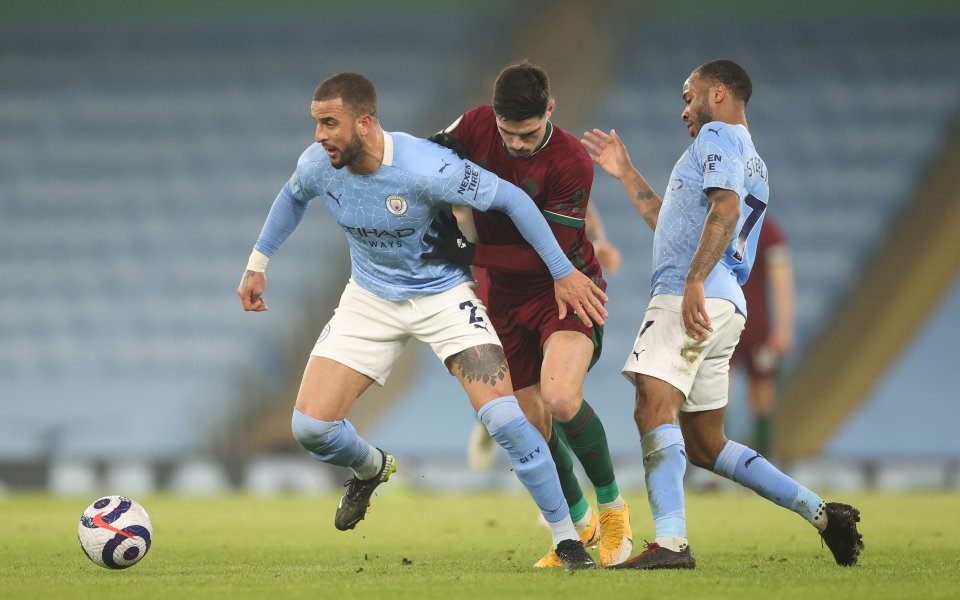 Манчестър Сити и Уулвърхемптън играят при 1:0 в изтеглен мач