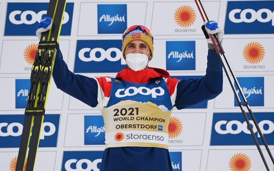 Норвегия окупира призовите места на 15 километра ски бягане на СП в Оберстдорф