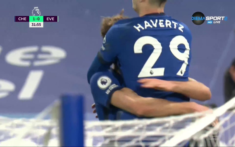 Челси победи с 2:0 Евертън като домакин в мач от