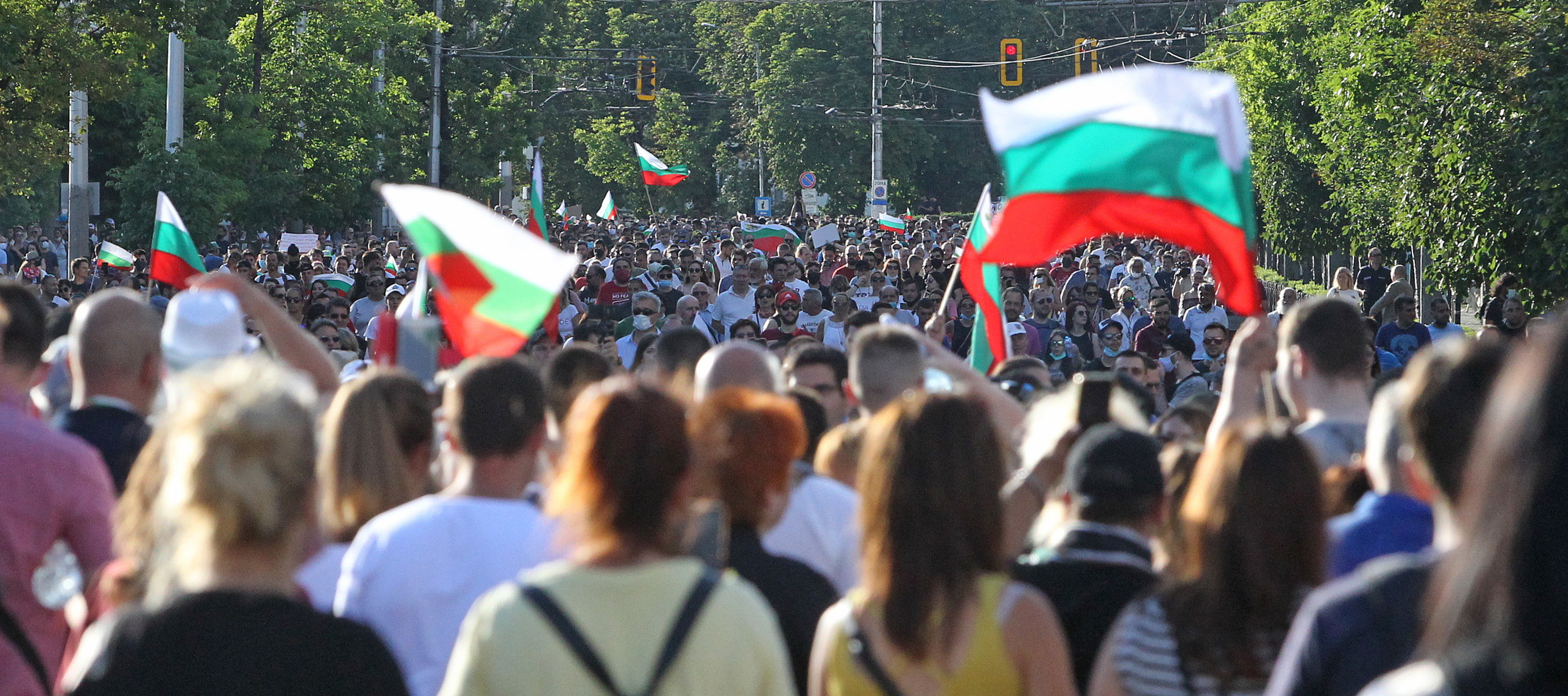 <p>В столицата се провежда протест с искане за оставка на правителството, София, 11 юли 2020 г.</p>