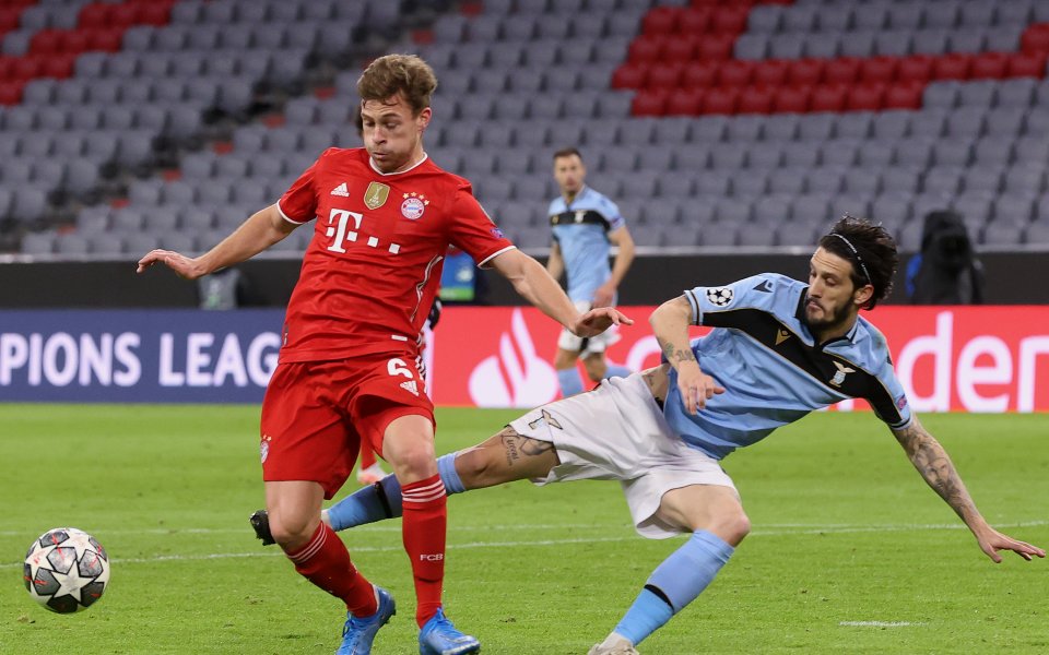 Байерн Мюнхен и Лацио играят при 2:0 в мач-реванш от