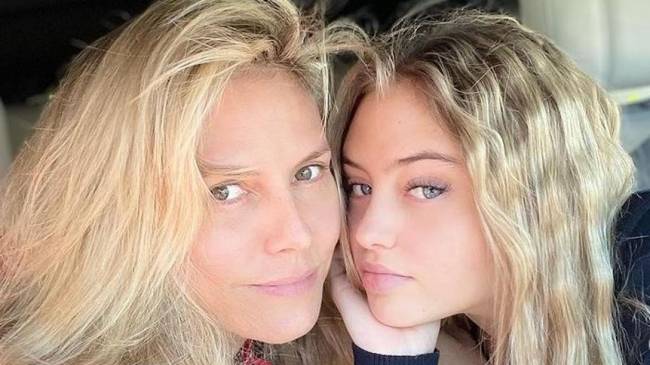 Без грим, филтри и като двойнички: Хайди Клум позира с 16-годишната си дъщеря