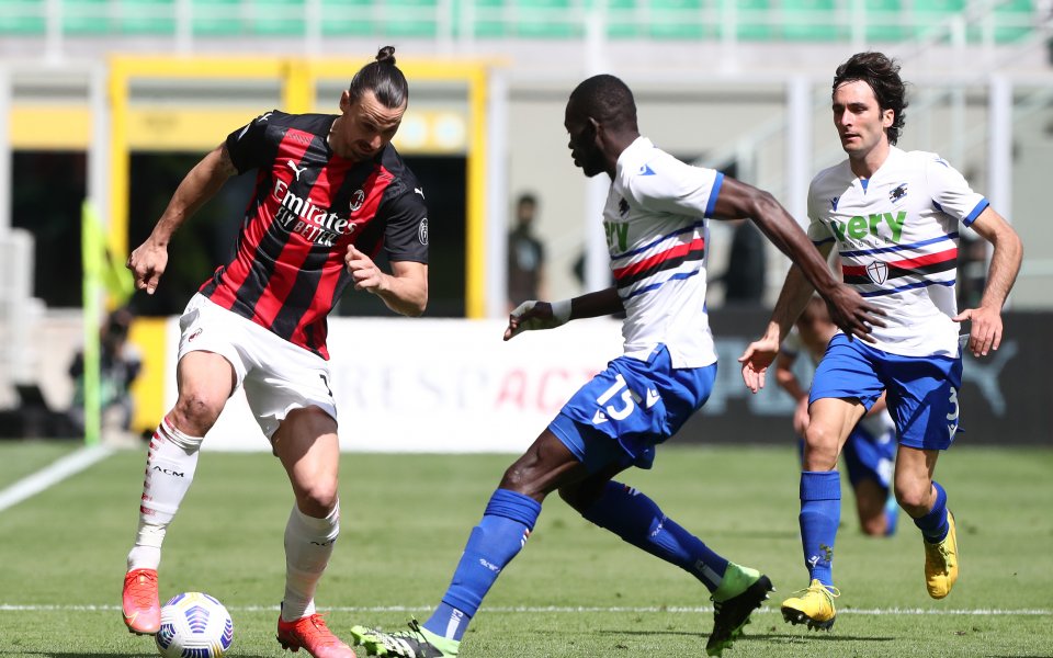 Отборите на Милан и Сампдория играят при