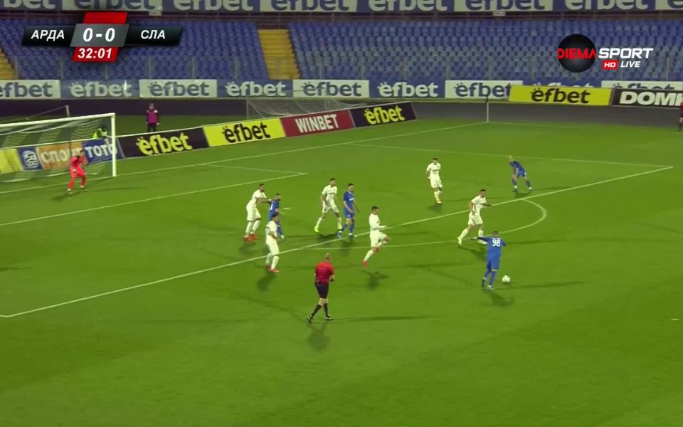 Арда - Славия 0:0 /първо полувреме/