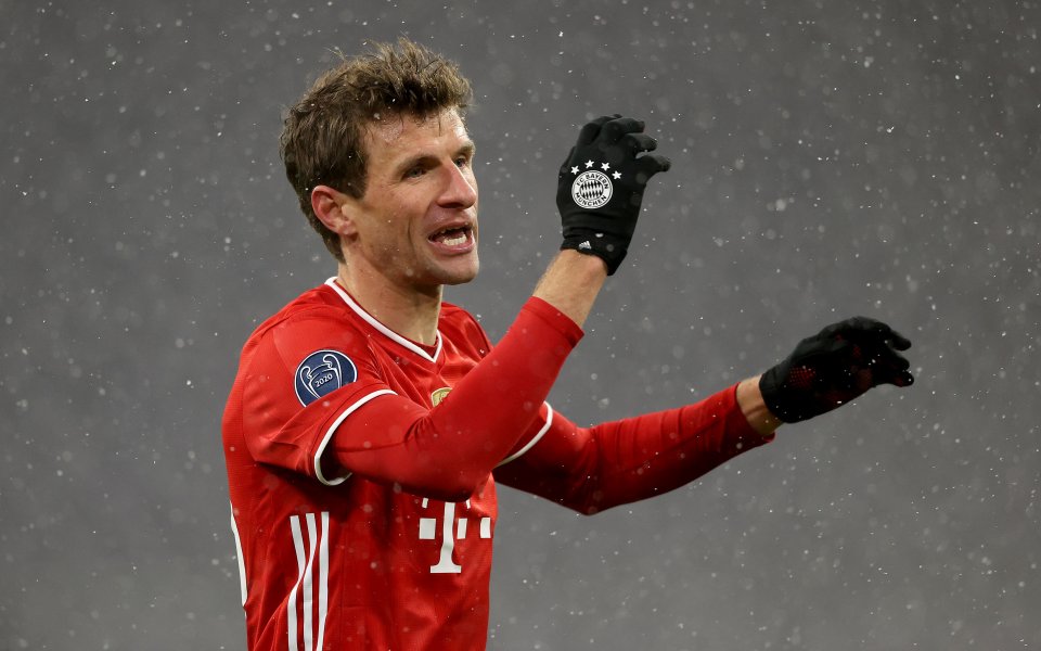 Халфът на Байерн (Мюнхен) Томас Мюлер не бе доволен от