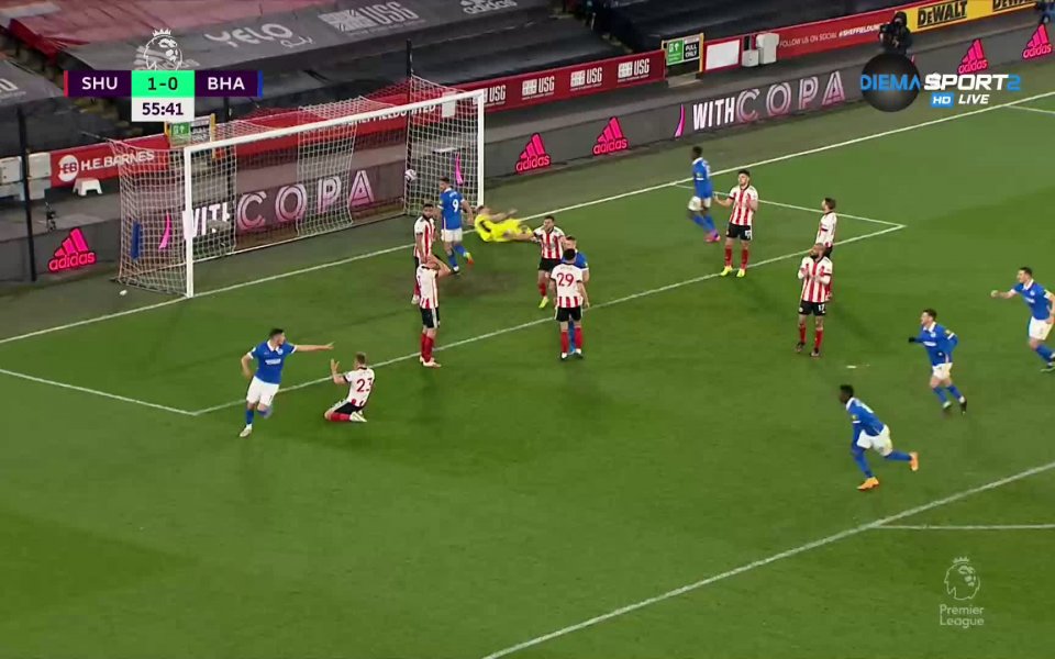 Шефилд Юнайтед се наложи с 1:0 над Брайтън.