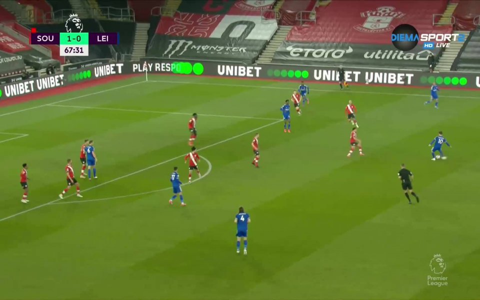 Саутхемптън - Лестър Сити 1:1 /репортаж/