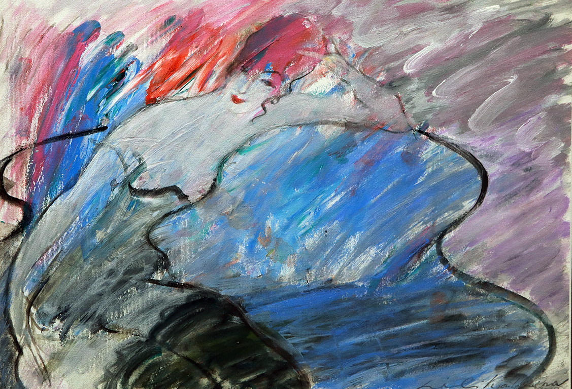 <p>Сега тя използва предимно акрил и акварел, като постига със замаха на четката и обогатяването на цветовата палитра особена, омайваща атмосфера на потъналите в загадъчни интериори жени.</p>