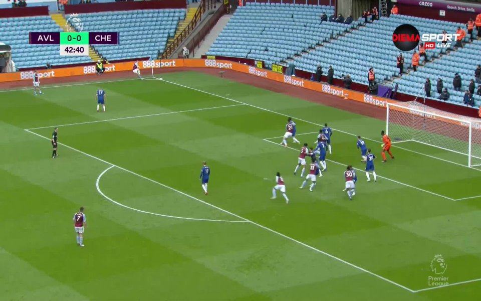 Отборът на Астън Вила води на Челси с минималното 1:0