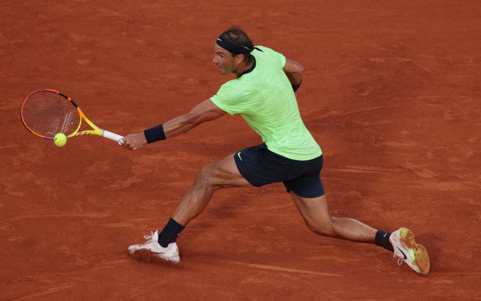 Рафаел Надал и Новак Джокович играят при 6:3, 3:6, 2:2