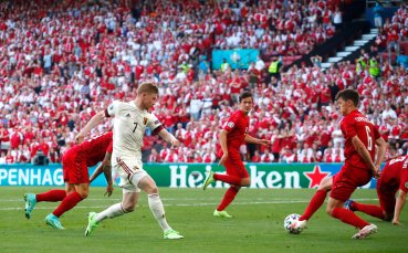 Дания и Белгия играят при 1 0 на стадион Паркен във
