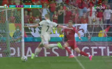 Вижте победният гол на Кевин Де Бройне срещу Дания в