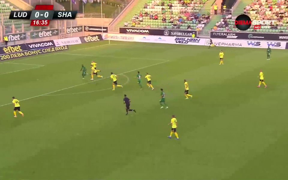 Вижте всичко най-интересно от първото полувреме на мача Лудогорец -
