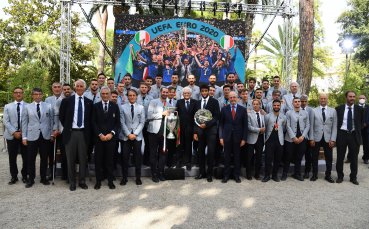 Новите европейски шампиони посетиха президента на Италия Серджо Матарела Италианският