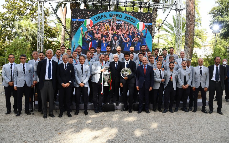 Новите европейски шампиони посетиха президента на Италия - Серджо Матарела.