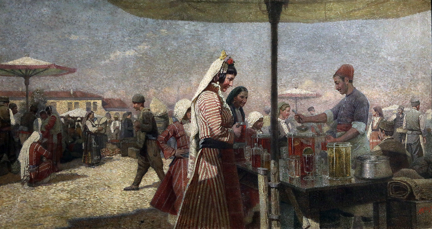 <p>Антон Митов (1862-1930) Пазар в Стара Загора 1908 г.</p>