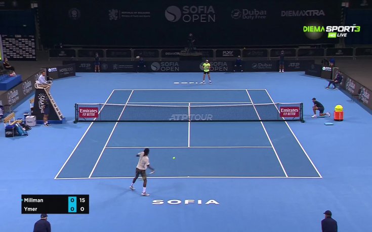 Джон Милман - Микаел Имер 6:2, 6:4 /репортаж/