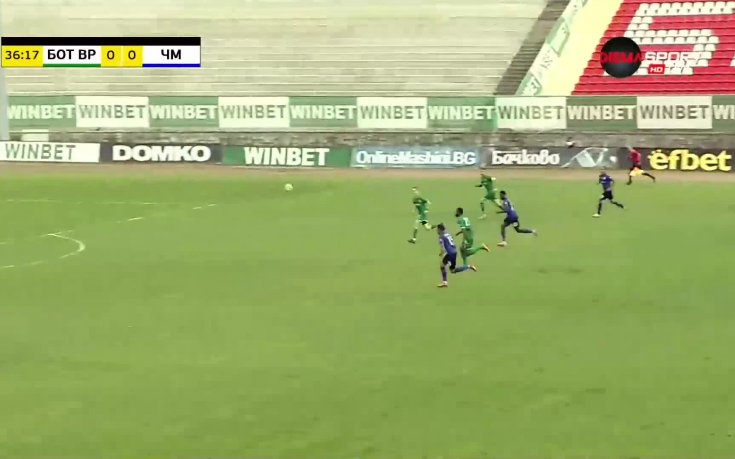 Ботев Вр - Черно море 0:0 /първо полувреме/