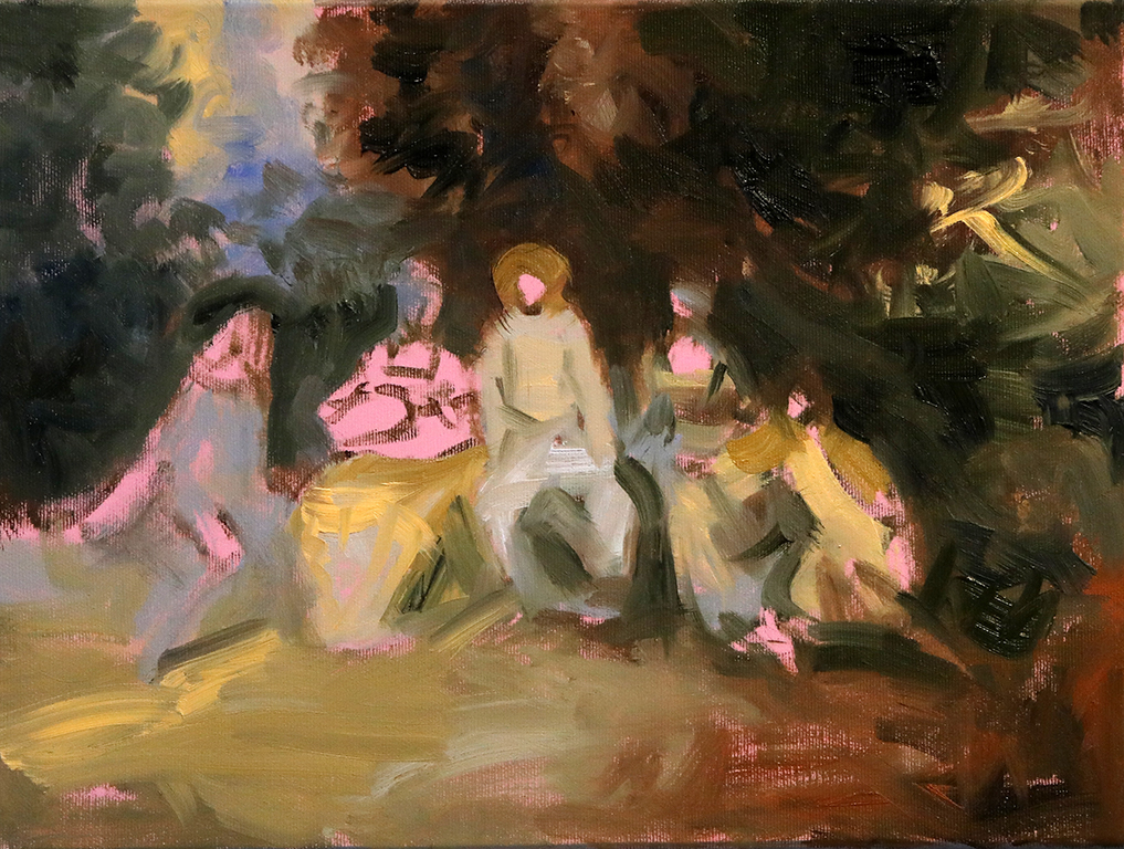 <p>Следва живопис и театрална декорация в &ldquo;Hochschule f&uuml;r Bildende Kunst&rdquo;, Берлин.</p>