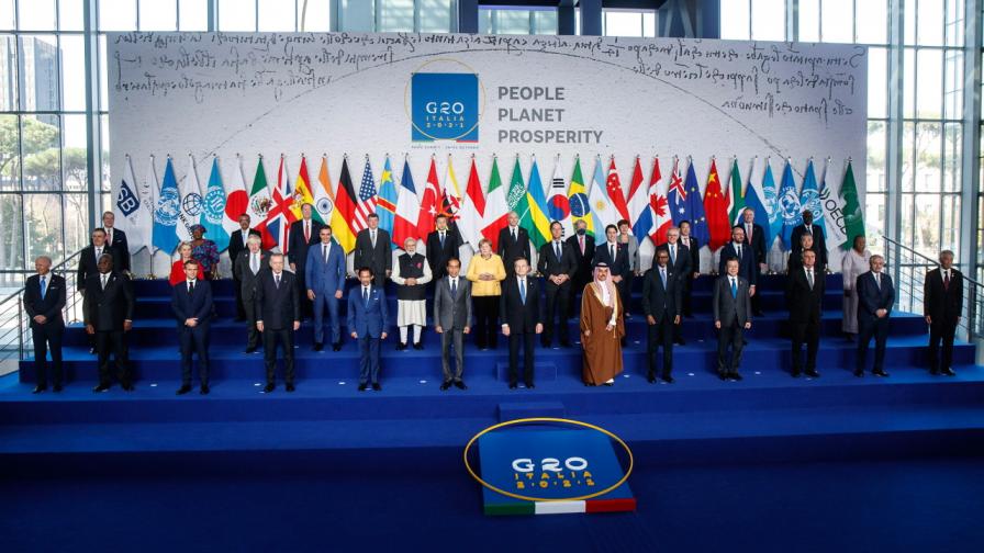 Лидеръте на страните от Г-20 на срещата в Рим, Италия