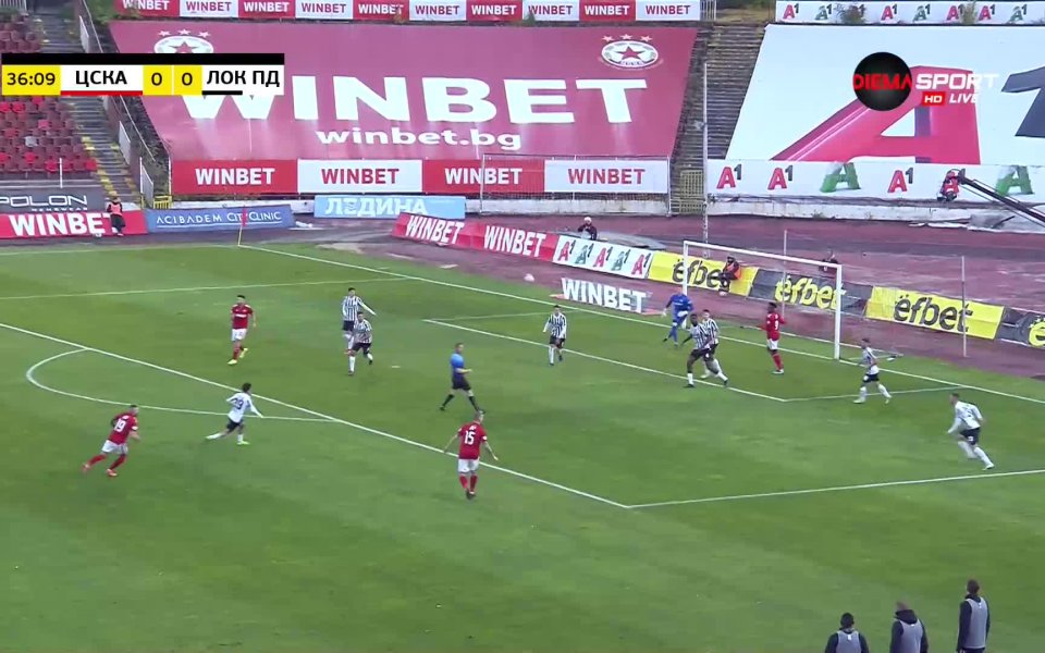 ЦСКА - Локомотив Пд 0:0 /първо полувреме/