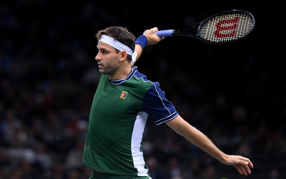 Българският №1 в световния тенис Григор Димитров играе при резултат