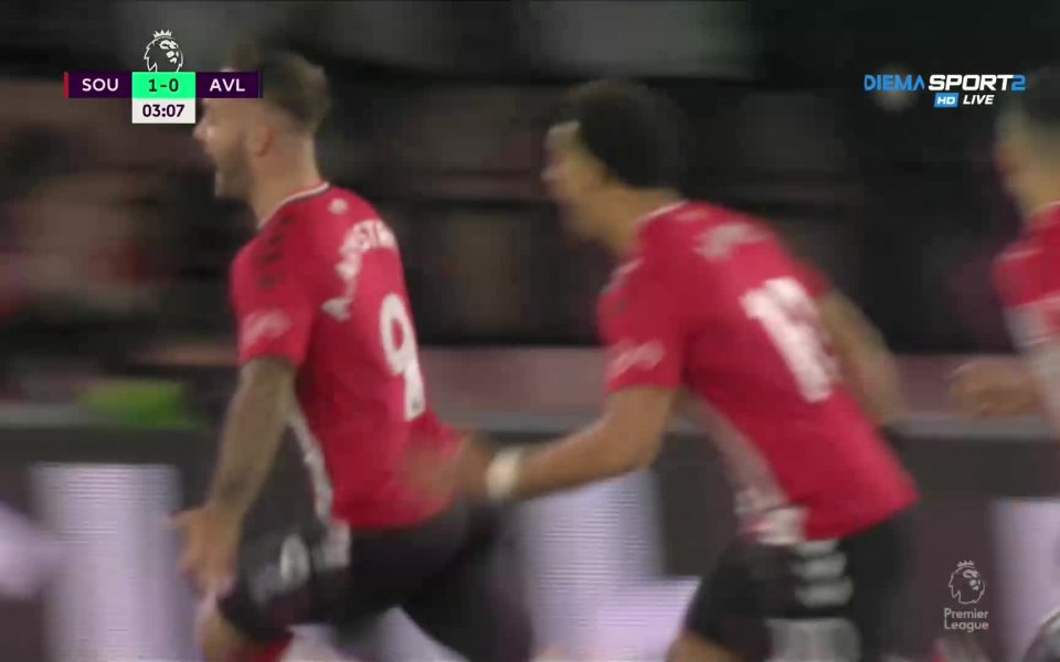 Саутхямптън - Астън Вила 1:0 /репортаж/