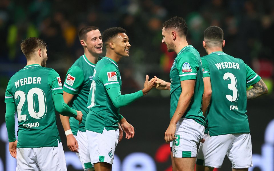 Тимът на Вердер Бремен победи с 3:0 Фортуна Дюселдорф и