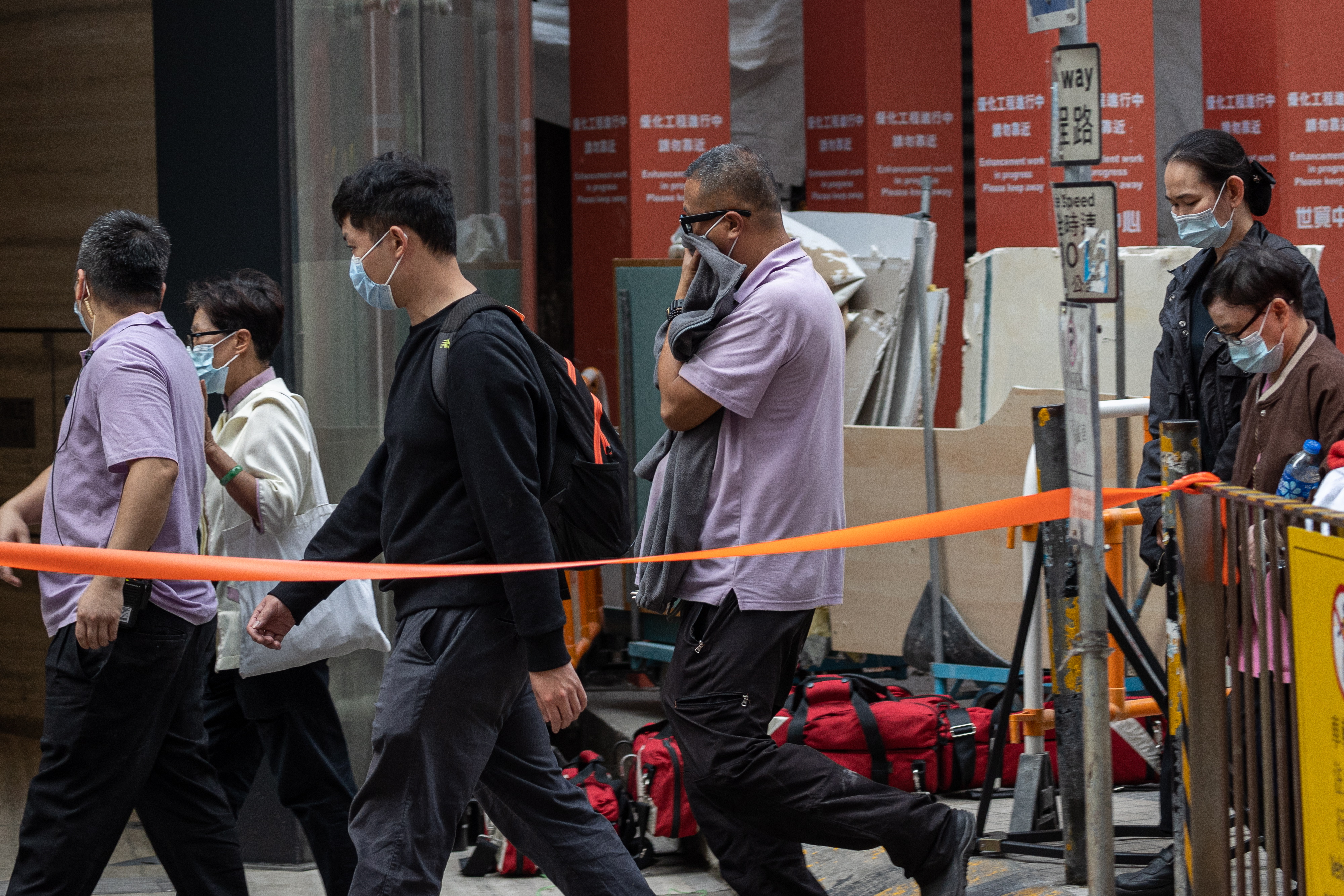 <p>Голям пожар в Световния търговски център в Хонконг</p>