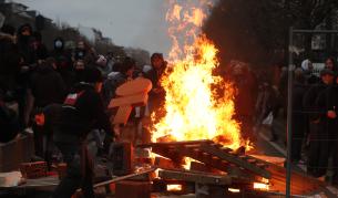 Погром в Брюксел след огромен COVID протест