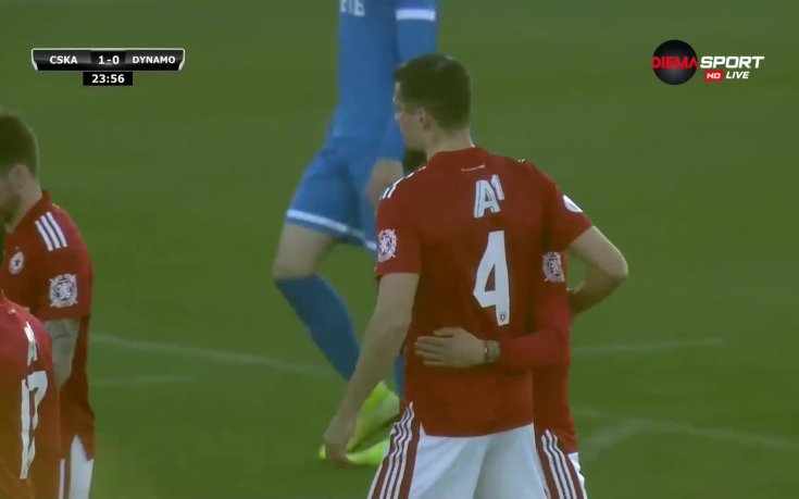 ЦСКА - Динамо Москва 2:0 /първо полувреме/