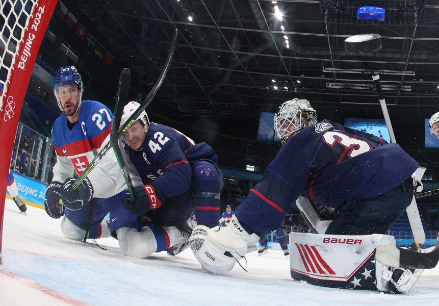 Словакия САЩ хокей на лед Пекин 20221