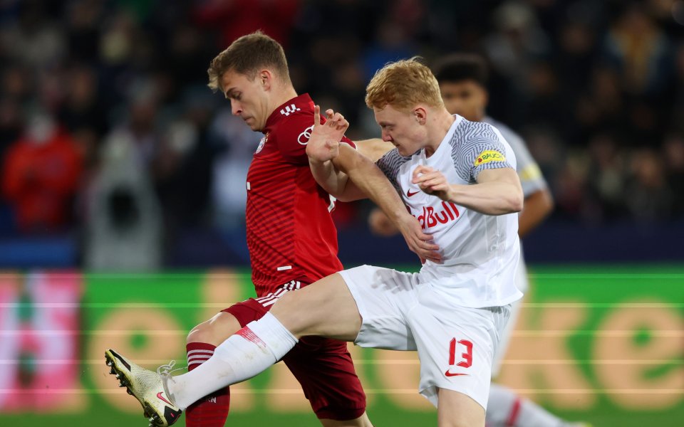 ЗАЛЦБУРГ: 18. Кьон, 43. Кристенсен, 22. Соле, 39. Вьобер, 17.