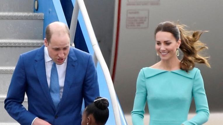 Херцогът и херцогинята на Кеймбридж пристигат на Бахамските острови