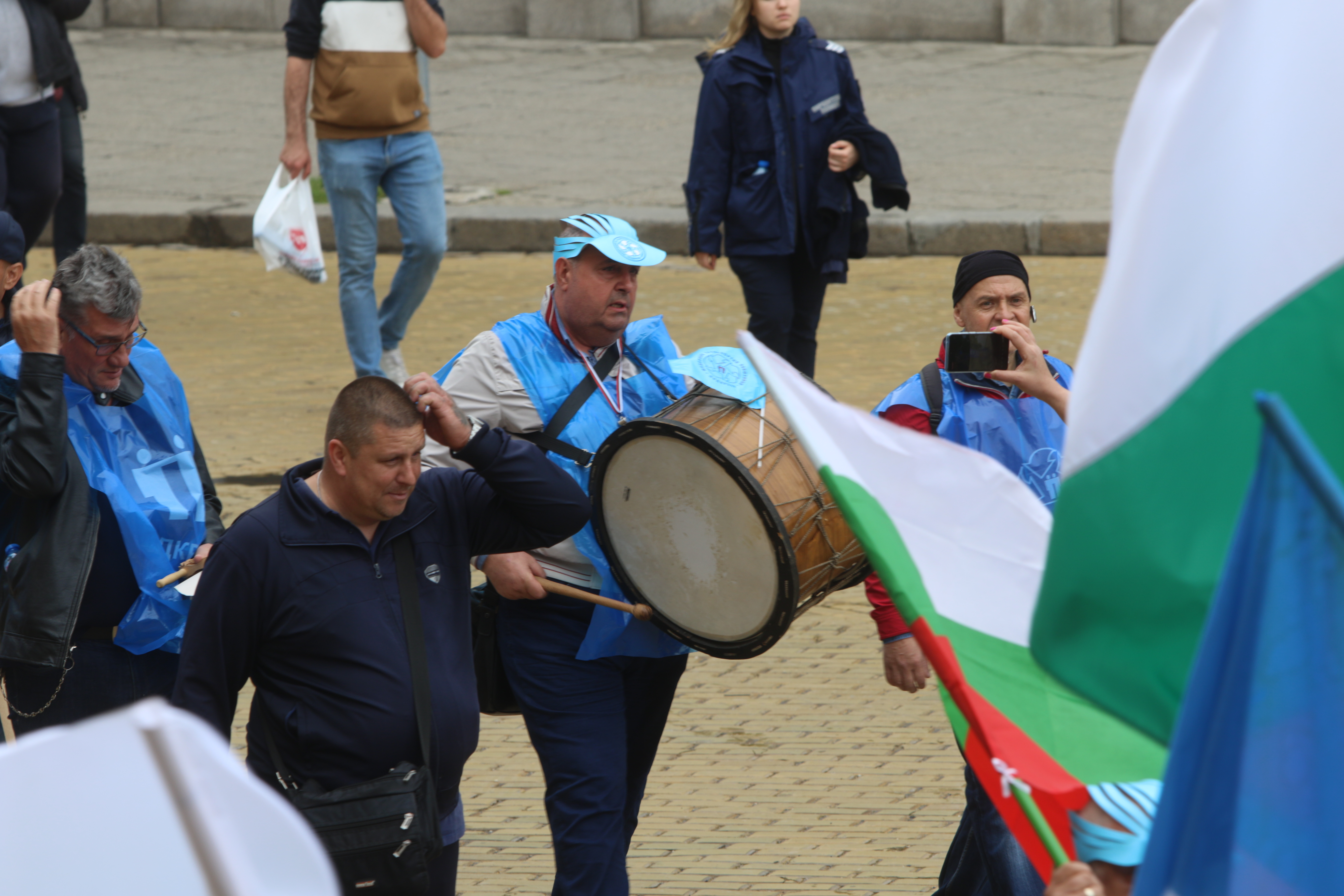 <p>Представители на транспортния сектор протестират в София.</p>