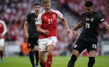 Дания и Хърватия играят при резултат 0 1 в интригуващ двубой от Лига